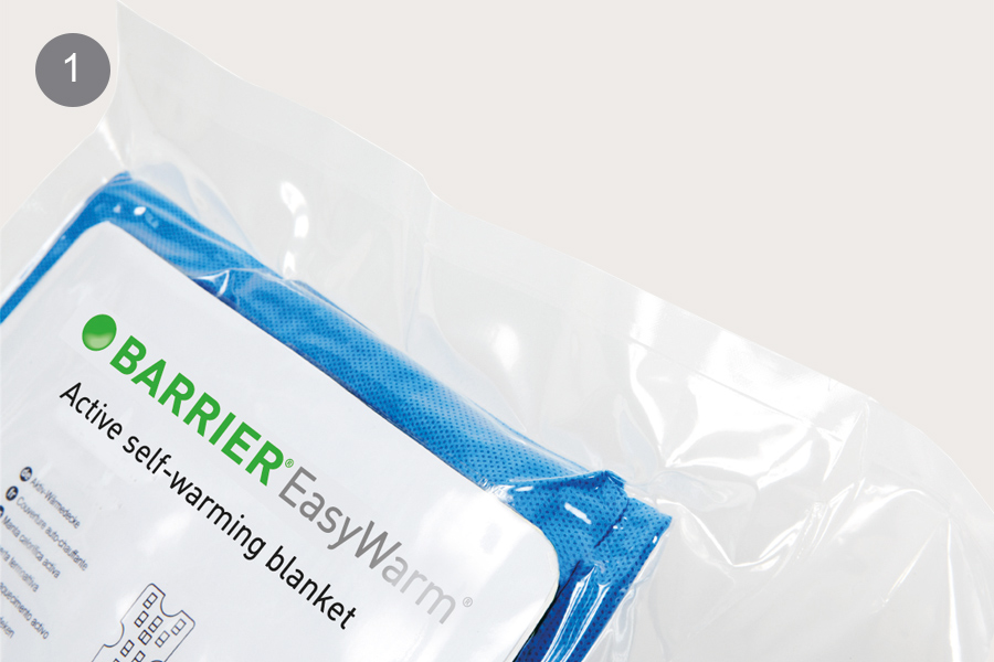 Schritt 1 der Anwendung von BARRIER EasyWarm