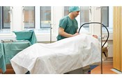 A patient with BARRIER nonwoven blanket